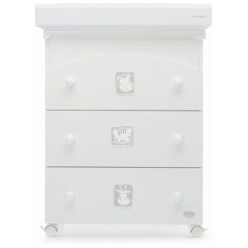 Lesena Previjalna komoda z banjico BABYZOO