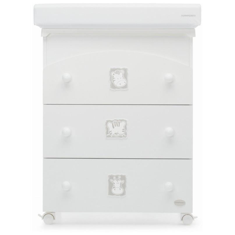 Lesena Previjalna komoda z banjico BABYZOO