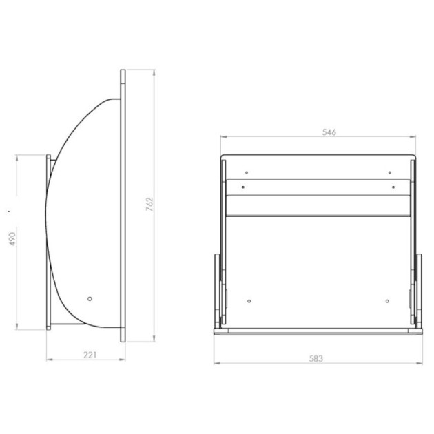 Stenska previjalna miza Timkid KAWA SIMPLEX  White