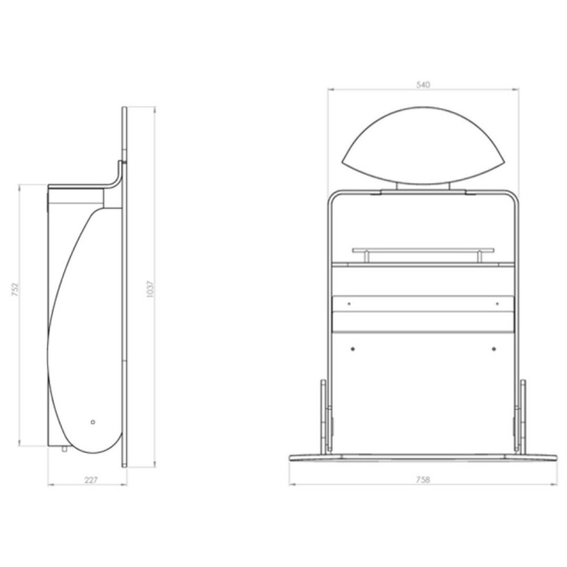 Previjalna miza Timkid OWO 2.0 top yellow