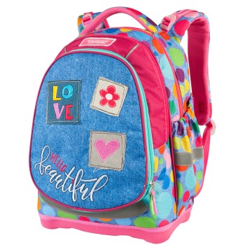 SUPERLIGHT 2 FACE PETIT Hello Beautiful 26235 - šolska torba