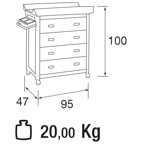 ARIEL Multicolor, previjalna mizica iz umetnih mas