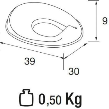 Nastavek za WC  v beli barvi