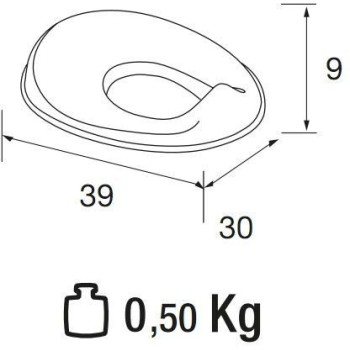 Nastavek za WC  v beli barvi