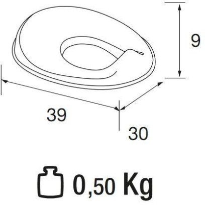 Nastavek za WC v beli barvi Nastavek za WC v beli barvi