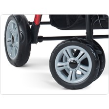 SPORT SPLASH QUAD Lime z dežno prevleko - voziček za več otrok