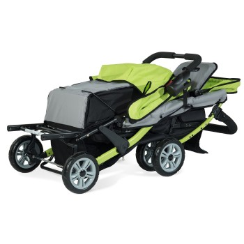 SPORT SPLASH TRIO Lime z dežno prevleko- voziček za trojčke