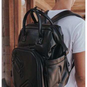 Previjalna torba BACKPACK Recycled PU Black Previjalna torba BACKPACK Recycled PU Black