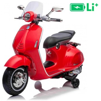 7,2V motor za otroke Vespa 946, Li-Ion, 2x 30W, rdeča