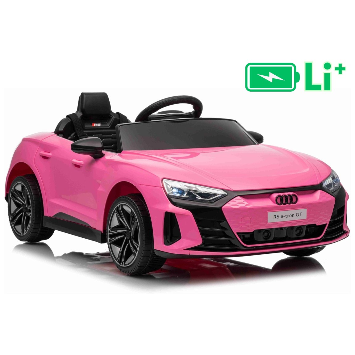 11V auto za djevojčice Audi RS E-tron GT, litij, pink