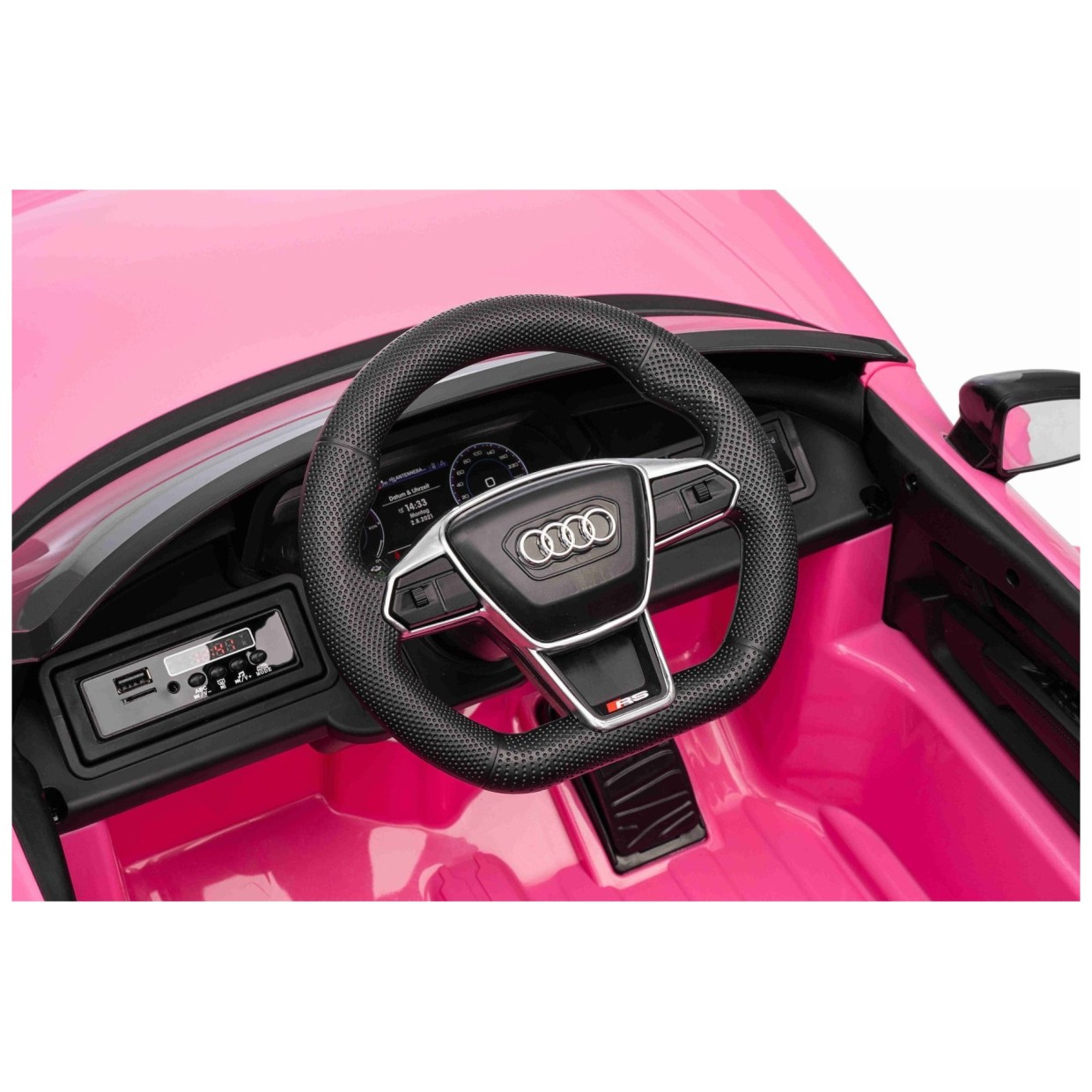 11V auto za djevojčice Audi RS E-tron GT, litij, pink