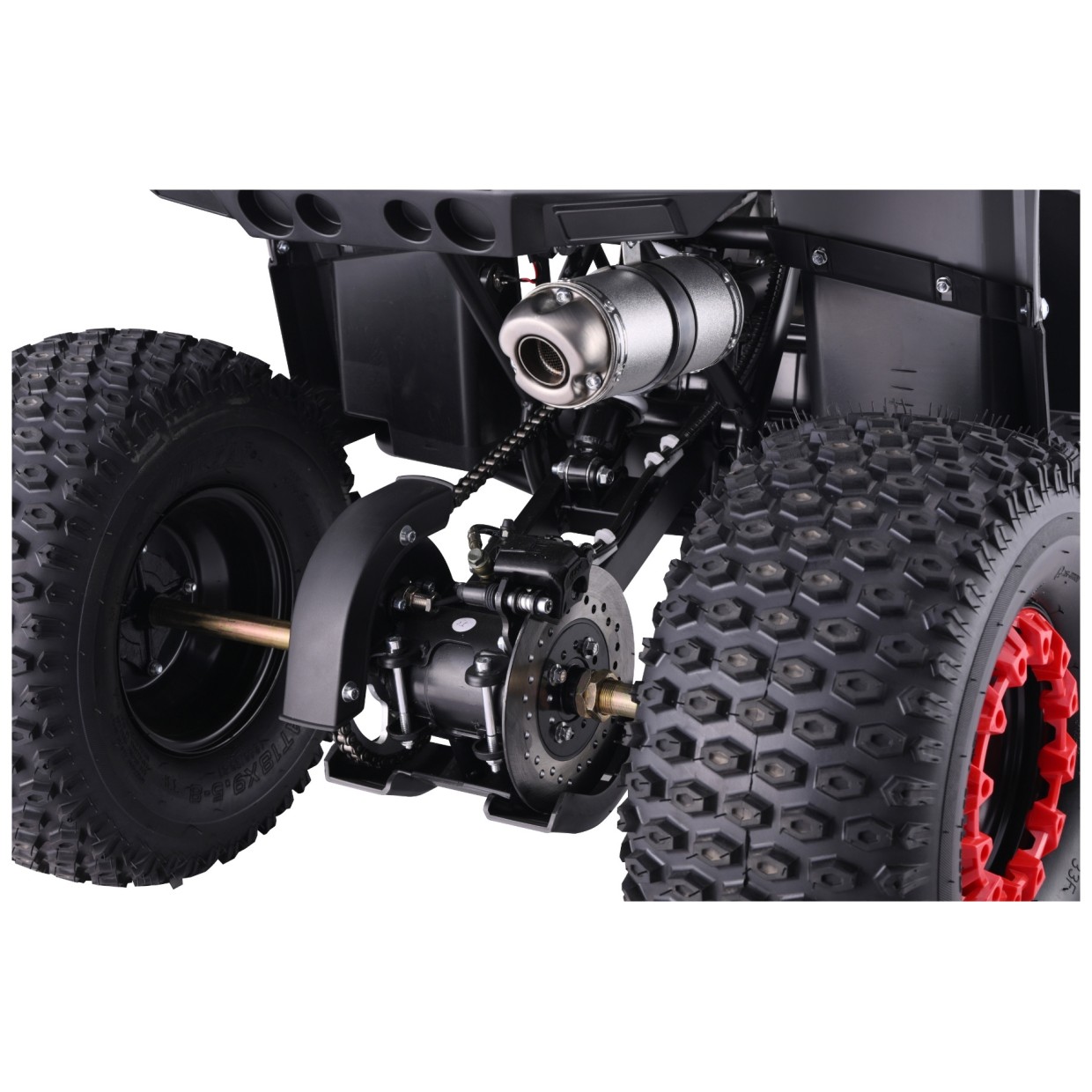 125cc bencinski štirikolesnik WARRIOR, do 60 km/h, rdeč