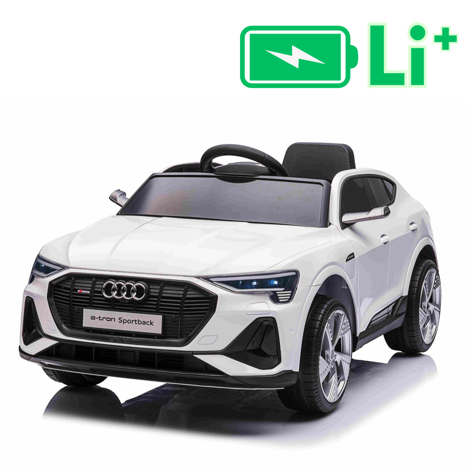 11V Audi E-tron Sportback Li - otroški avto na akumulator, bel