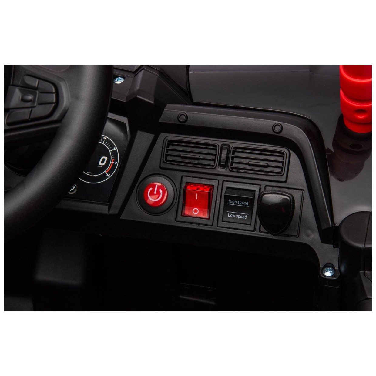 12V auto na akumulator UTV Small, 2x35W, daljinski upravljač, crni