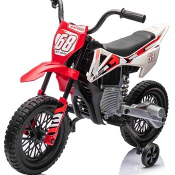 12V motor za otroke MOTOCROSS, 2x 25w, rdeč