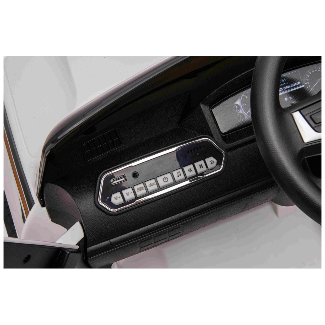 12V Toyota Landcruiser - avto na akumulator, bel 12V Toyota Landcruiser - avto na akumulator, bel