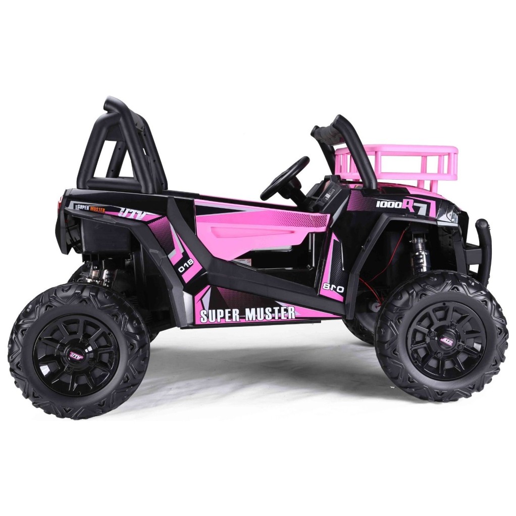 22V avto na akumulator UTV, Li-Ion, 400W, do 70kg, pink