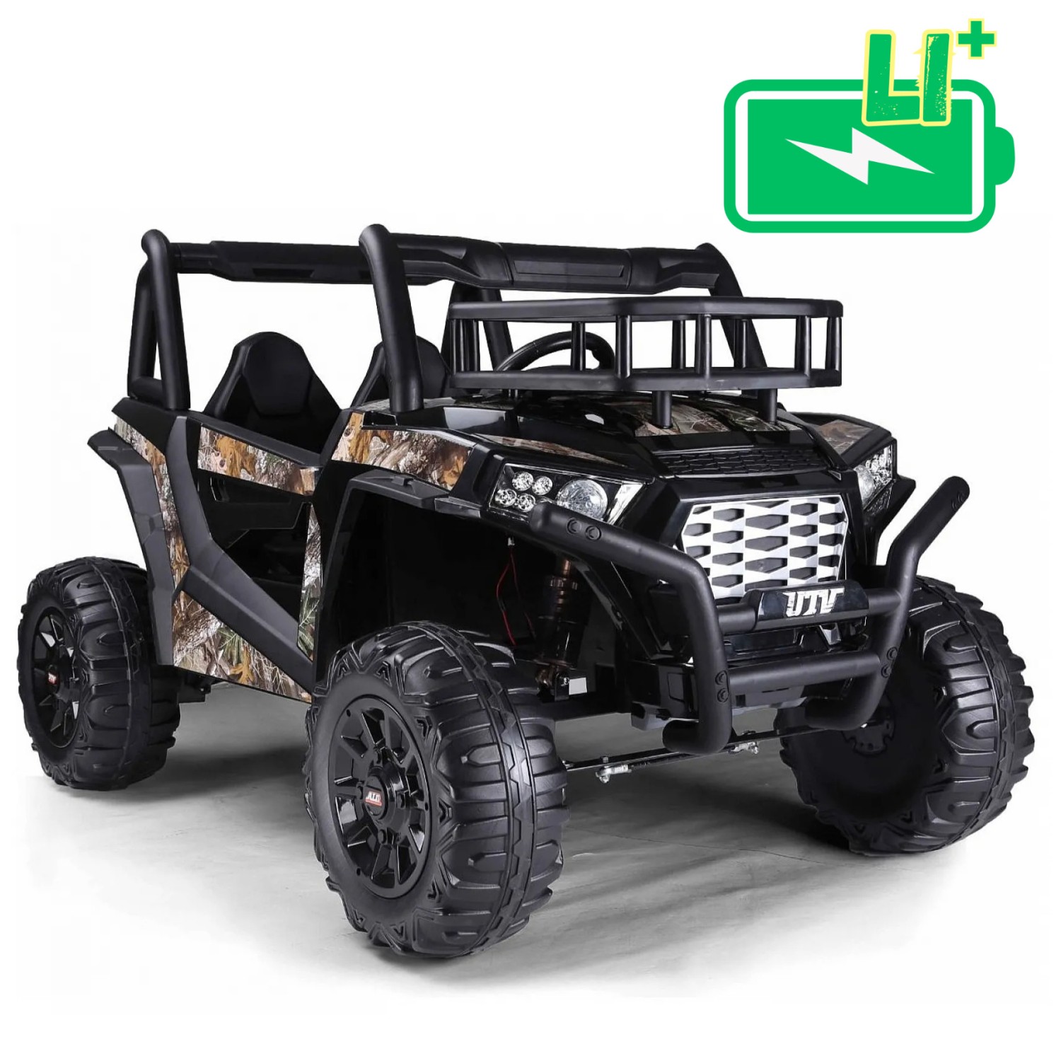 22V avto na akumulator UTV, Li-Ion, 400W, do 70kg, črn