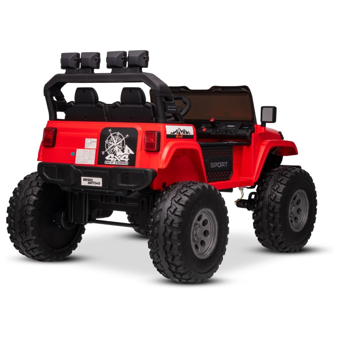 22V avto na daljinca OFFRIDE 4x4, Li baterija, rdeč, Beneo