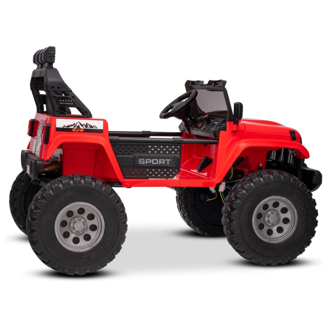 22V avto na daljinca OFFRIDE 4x4, Li baterija, rdeč, Beneo