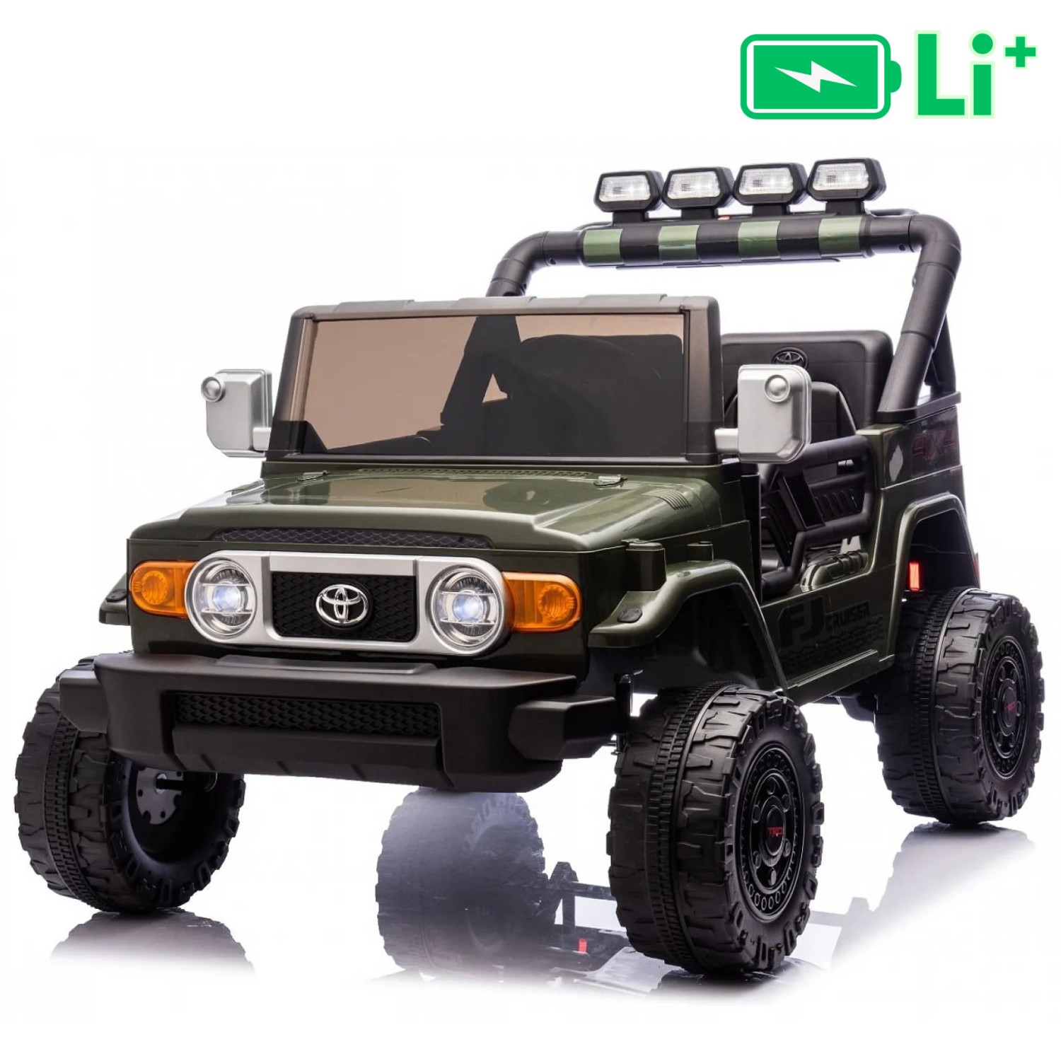 22V avtomobil na daljinca Toyota FJ Cruiser XXL, li-ion, zelen