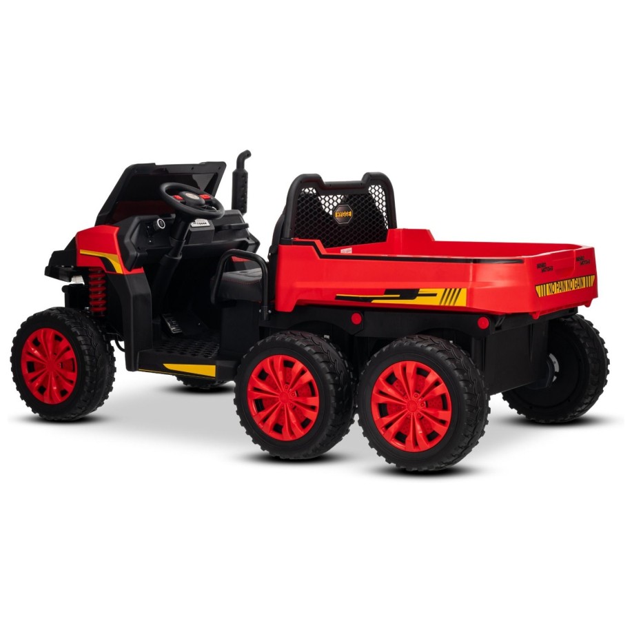 22V RIDER XXL 6X6 800W - dječji akumulatorski auto, crveni
