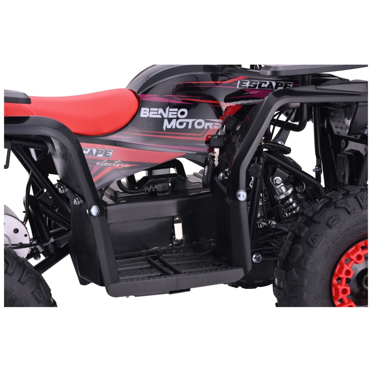 36V električni štirikolesnik ESCAPE, 800W, 25km/h, rdeč