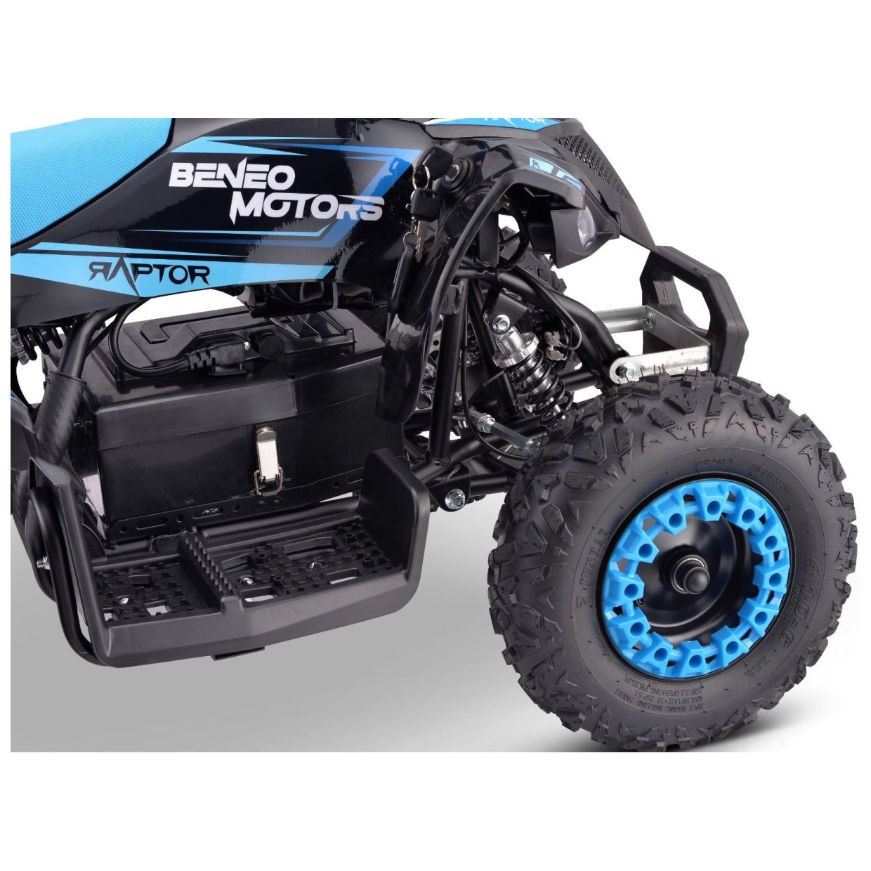 36V mini quad Raptor, 800W, 25km/h, do 60 kg, plavi