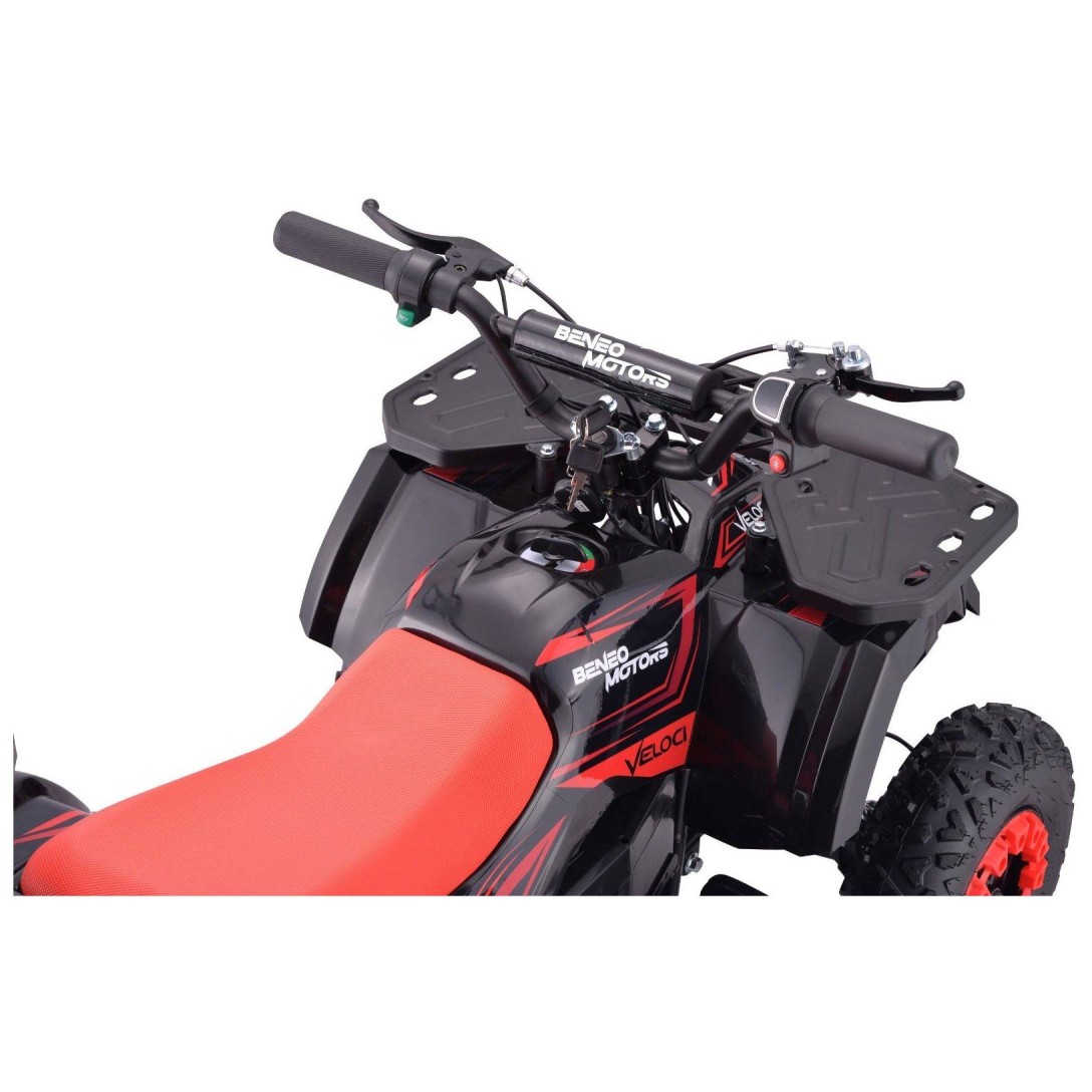 36V električni štirikolesnik Veloci 800W, 25km/h, rdeč