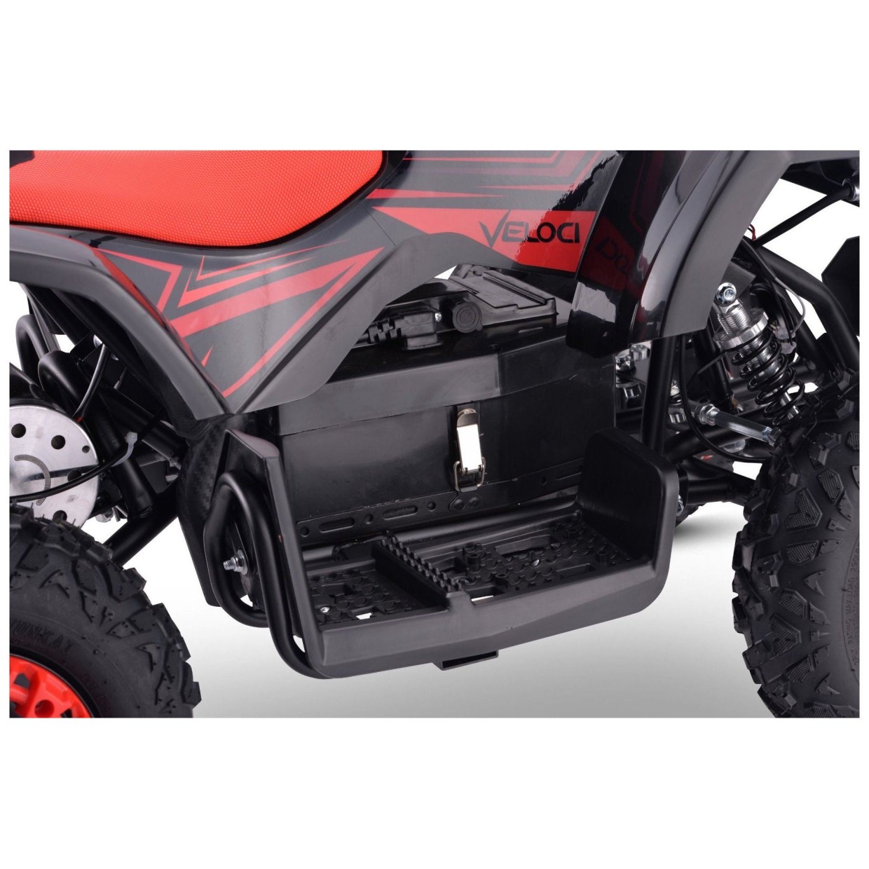 36V električni štirikolesnik Veloci 800W, 25km/h, rdeč