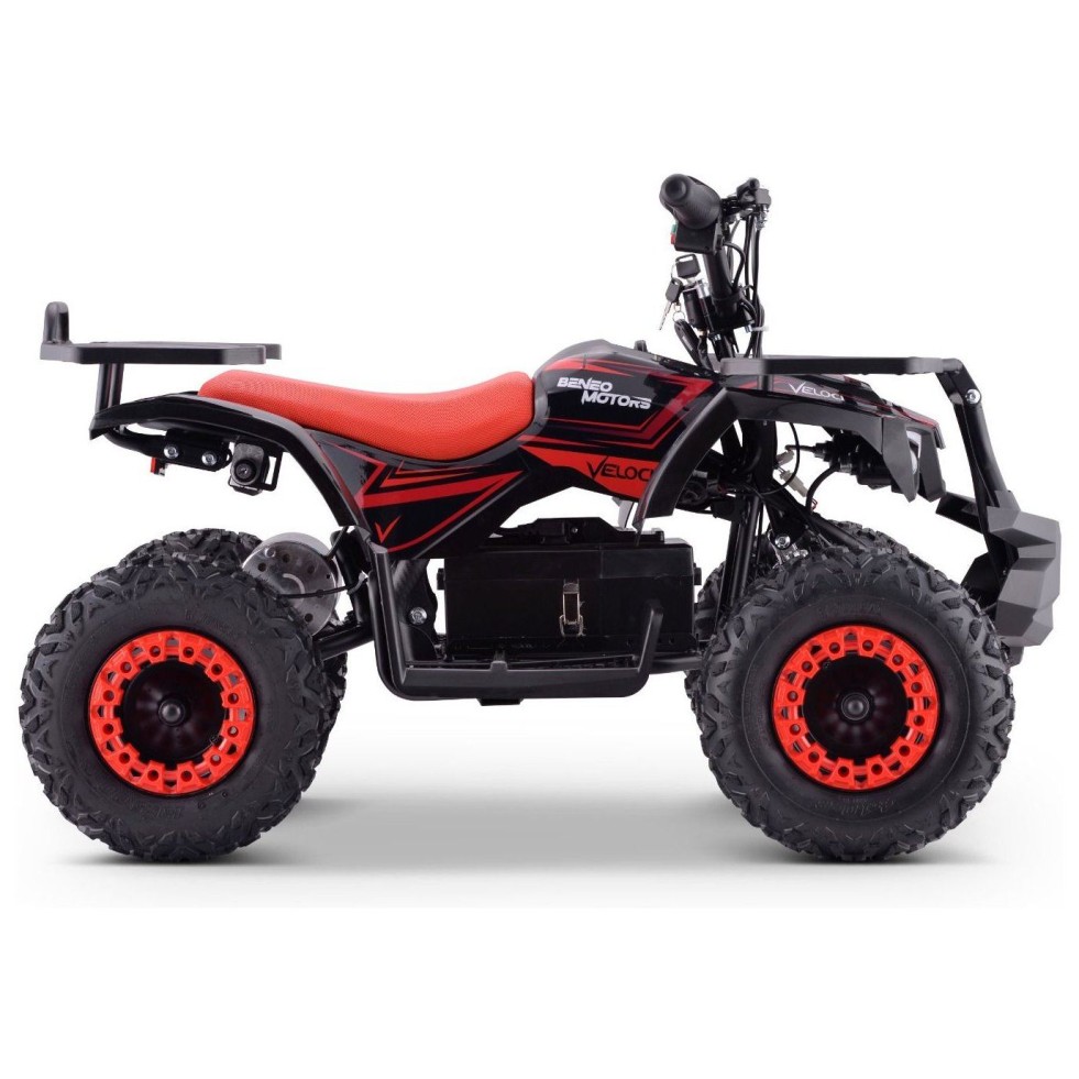 36V električni štirikolesnik Veloci 800W, 25km/h, rdeč