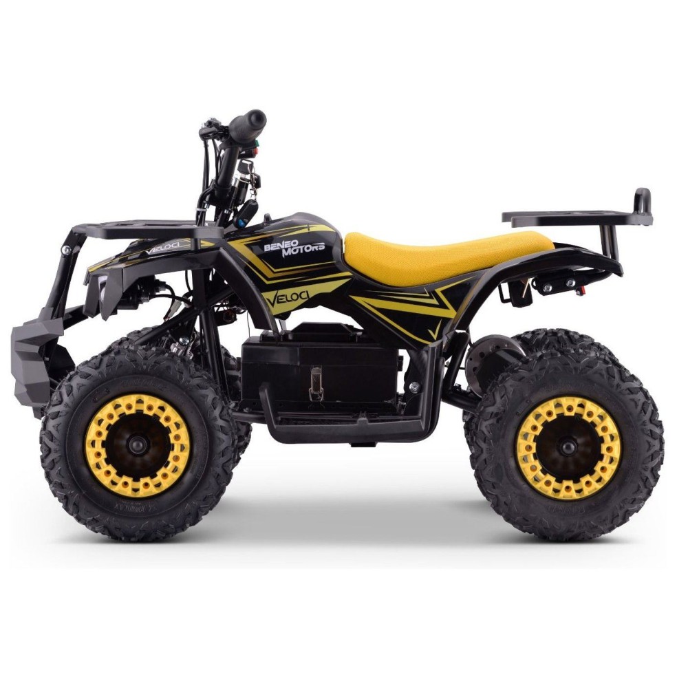36V otroški štirikolesnik Veloci 800W, 25km/h, rumen