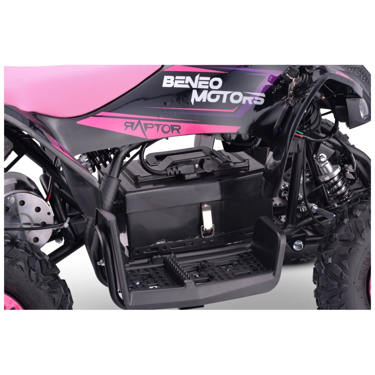 36V štirikolesnik na akumulator Raptor, 800W, pink