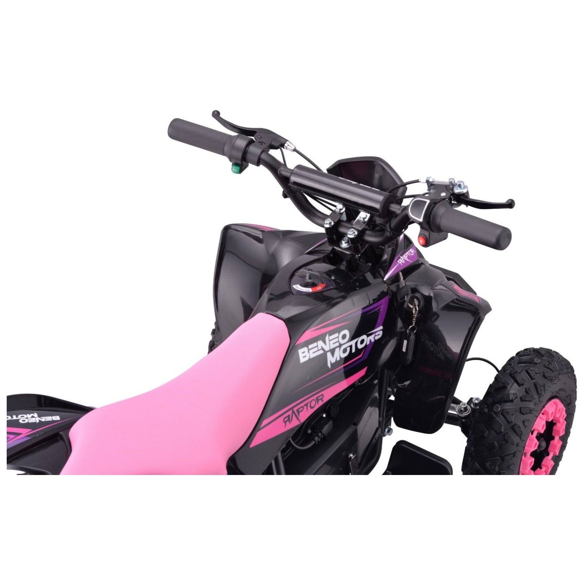 36V štirikolesnik na akumulator Raptor, 800W, pink