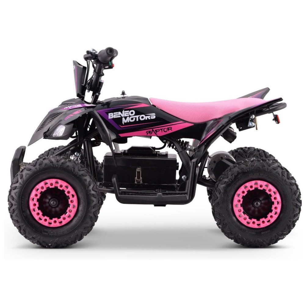 36V štirikolesnik na akumulator Raptor, 800W, pink