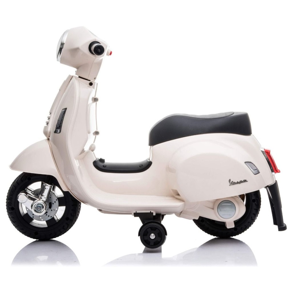 7,2V motor za otroke Vespa GTS Li-Ion, 30W, usnje, bela 7,2V motor za otroke Vespa GTS Li-Ion, 30W, usnje, bela