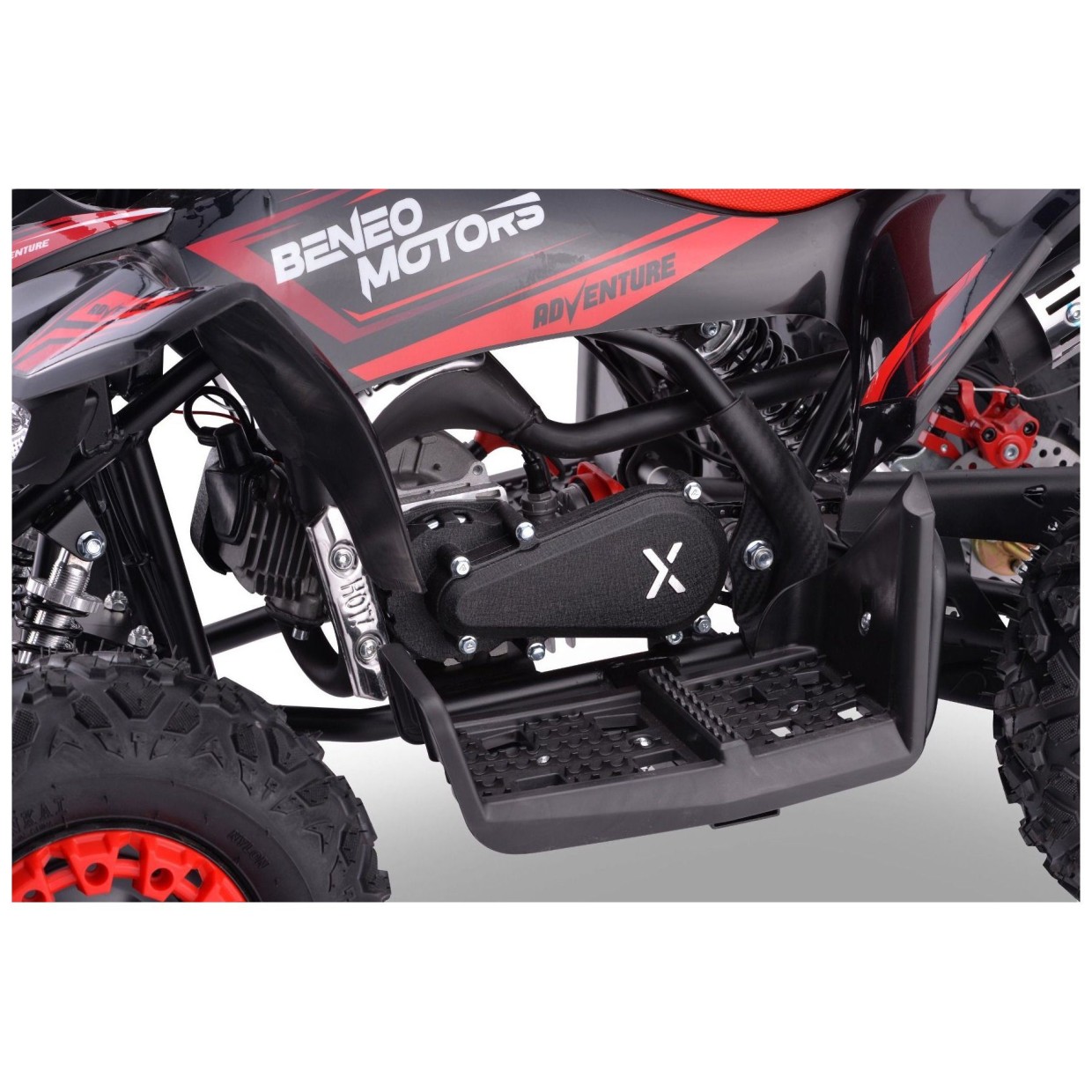 Otroški 4 kolesnik Adventure, rdeč, bencin, 50cc, 40km/h