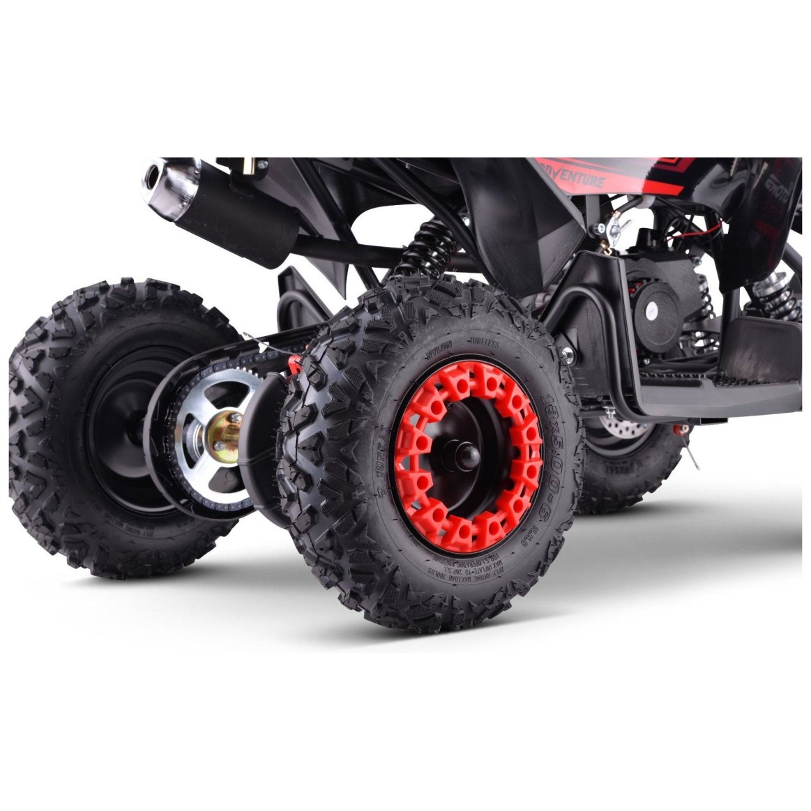 Otroški 4 kolesnik Adventure, rdeč, bencin, 50cc, 40km/h