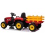 12v otroški traktor na akumulator  s prikolico rdeč
