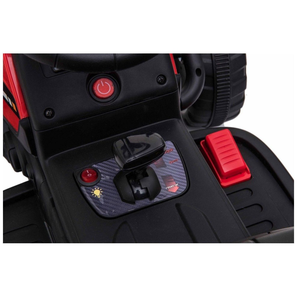 12v otroški traktor na akumulator  s prikolico rdeč
