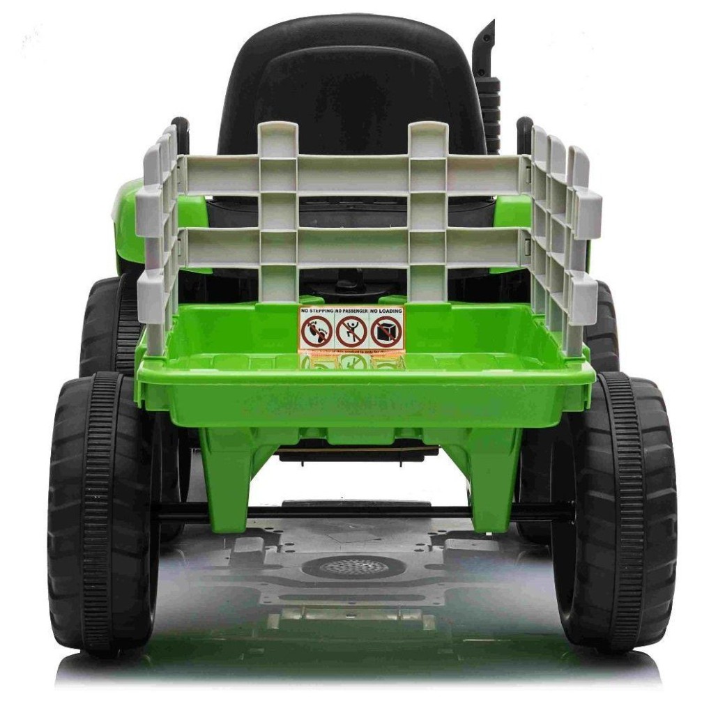 12V Dječji traktor na akumulator s prikolicom zeleni 12V Dječji traktor na akumulator s prikolicom zeleni