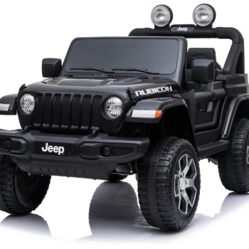 12V JEEP Wrangler RUBICON 4x4 - otroški avto na akumulator, črn