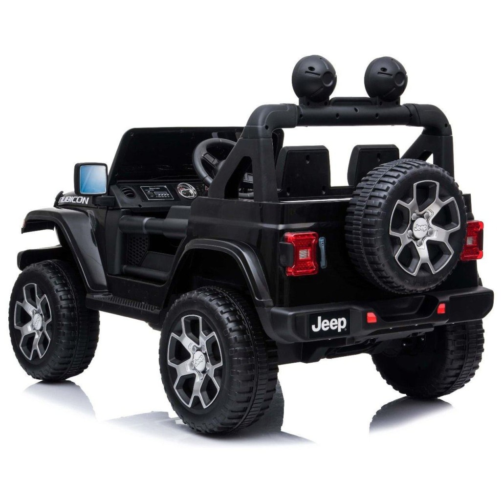 12V JEEP Wrangler RUBICON 4x4 - otroški avto na akumulator, črn