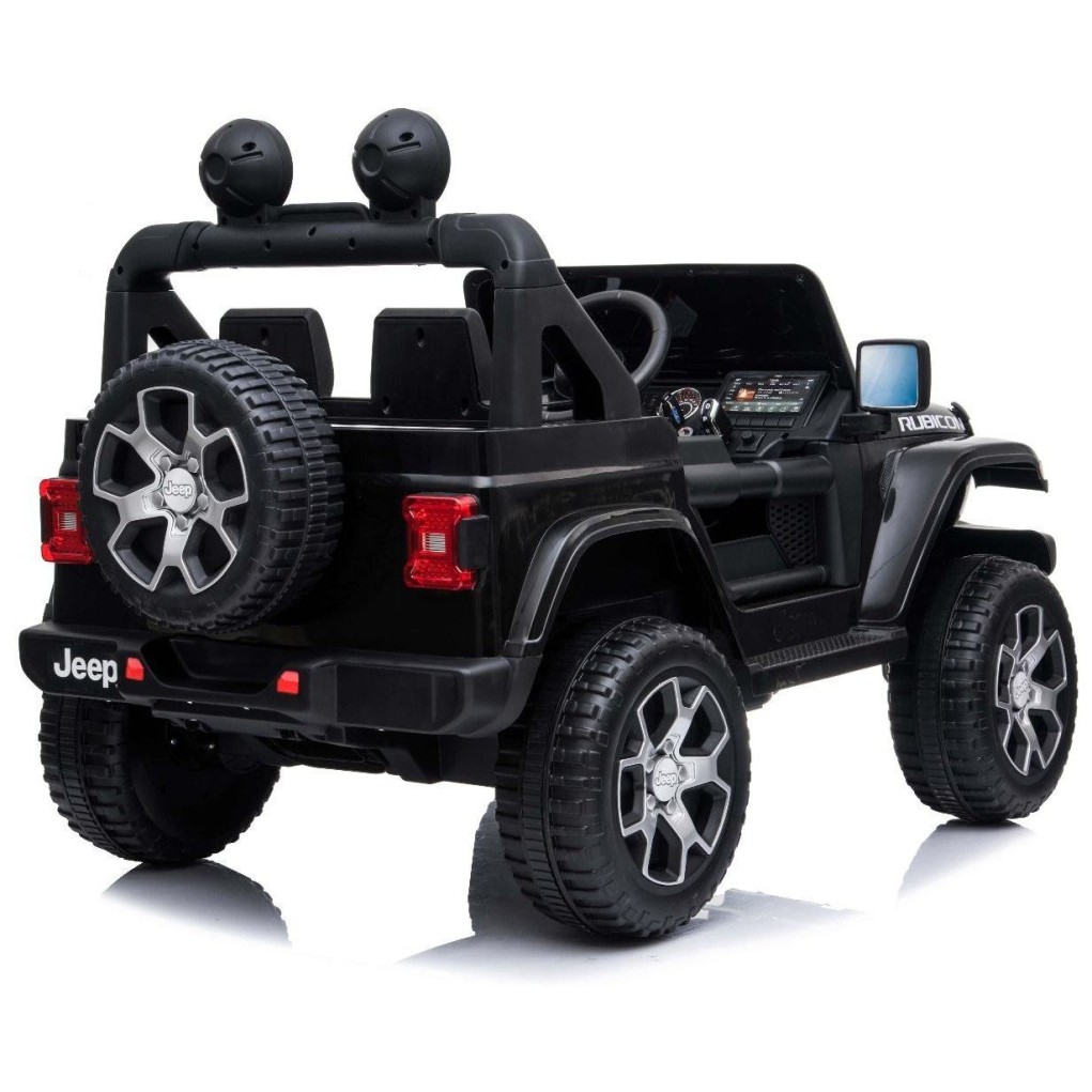 12V JEEP Wrangler RUBICON 4x4 - otroški avto na akumulator, črn