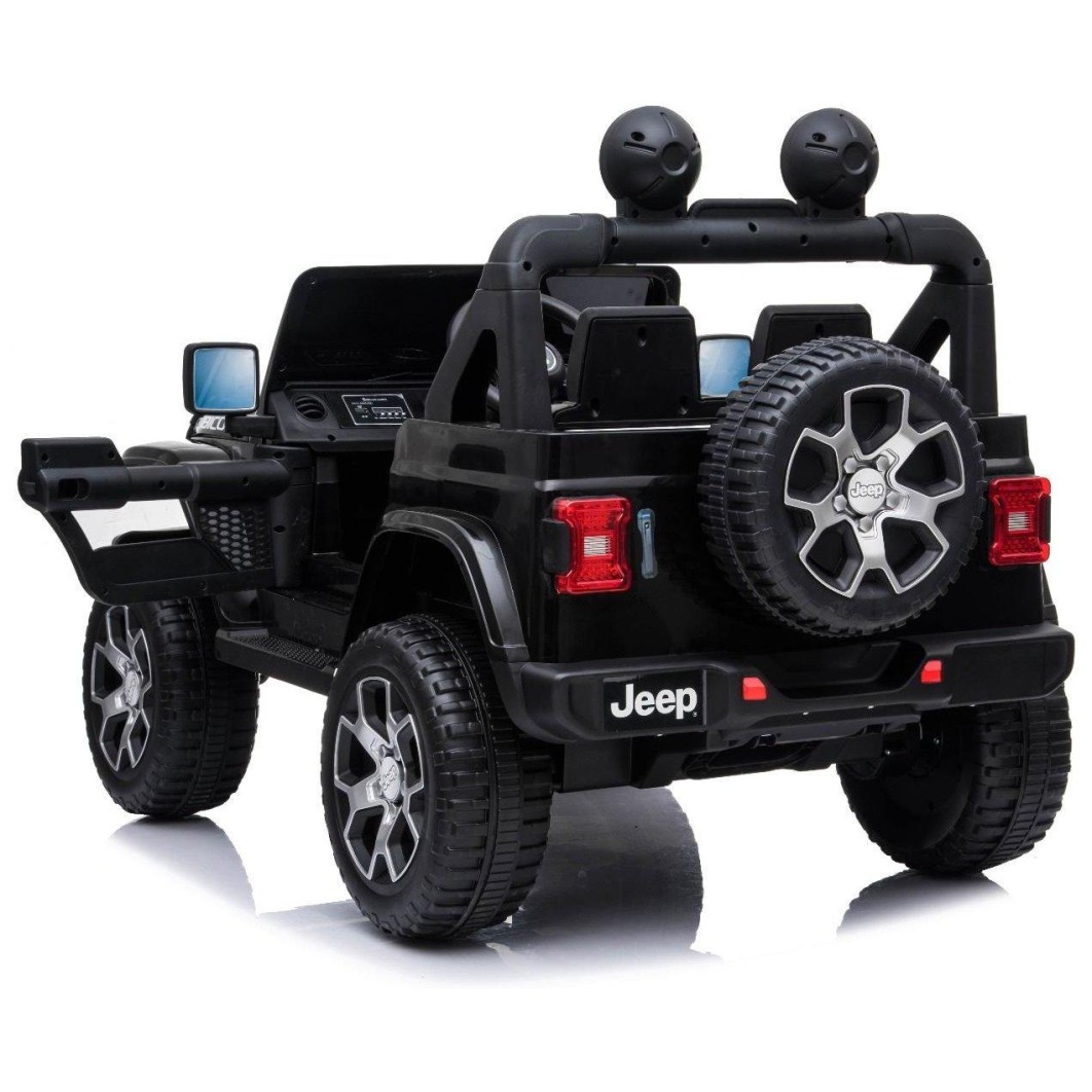12V JEEP Wrangler RUBICON 4x4 - otroški avto na akumulator, črn