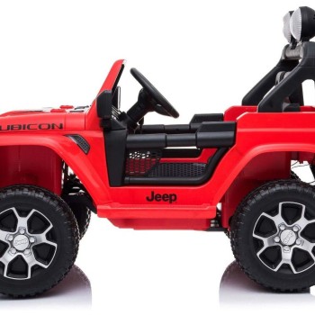 12V JEEP Wrangler RUBICON 4x4 - otroški avto na akumulator, rdeč