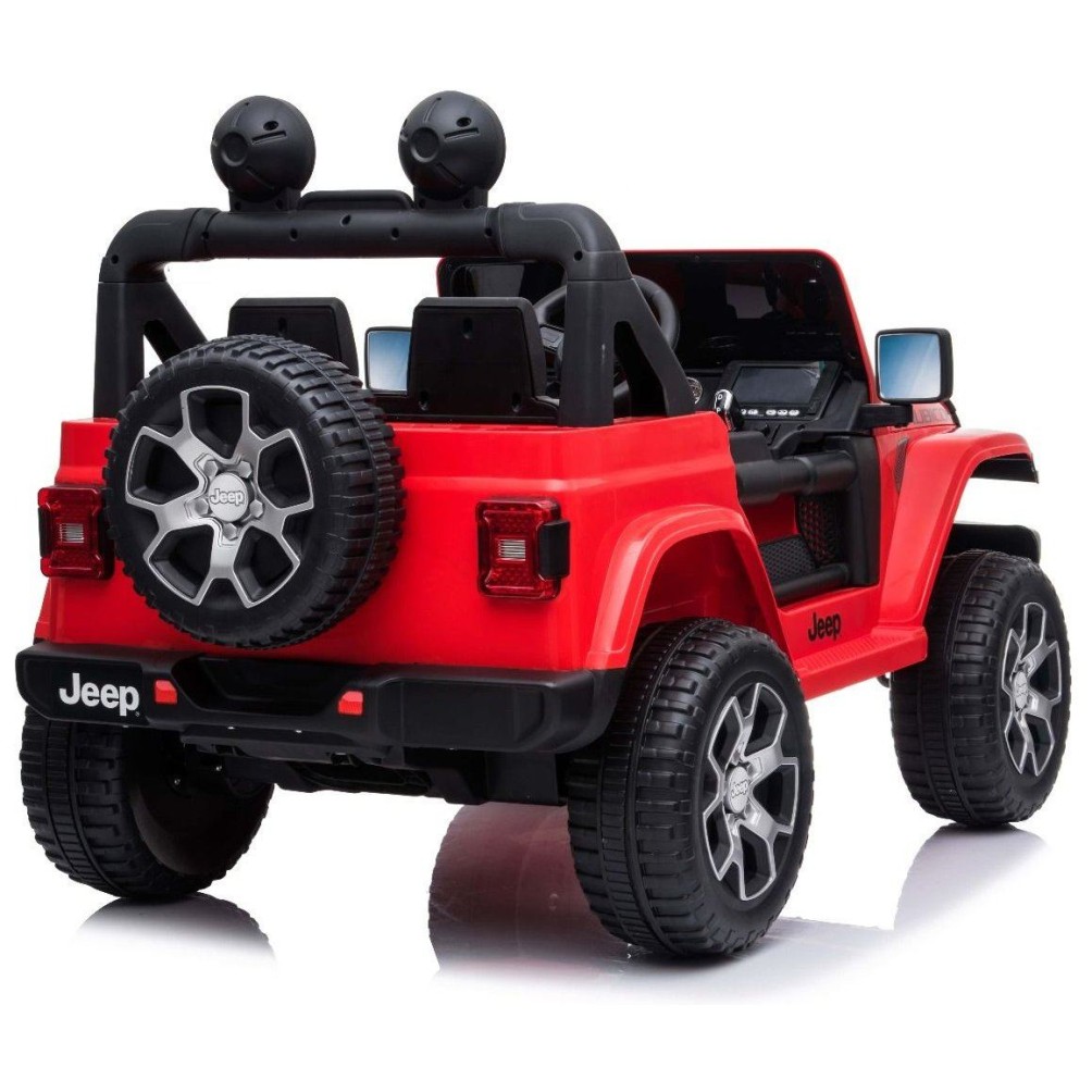 12V JEEP Wrangler RUBICON 4x4 - otroški avto na akumulator, rdeč