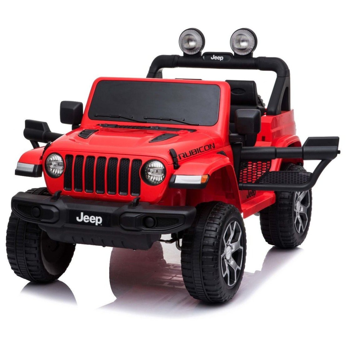 12V JEEP Wrangler RUBICON 4x4 - otroški avto na akumulator, rdeč