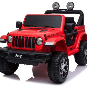 12V JEEP Wrangler RUBICON 4x4 - otroški avto na akumulator, rdeč