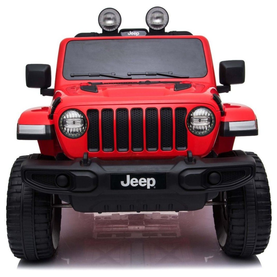 12V JEEP Wrangler RUBICON 4x4 - otroški avto na akumulator, rdeč